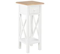vidaXL Tavolo d'appoint - Mobiletto portaoggetti per telefono, ingresso soggiorno, soggiorno, interno casa, legno, bianco