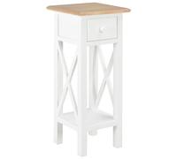 vidaXL Tavolino Laterale Stile Rustico Resistente Stabile Funzionale Alta qualità Robusto Stand Consolle Tavolinetto Bianco in Legno