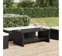 vidaXL Tavolino Nero 100x50x40 cm in Polyrattan