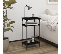 vidaXL Tavolino Nero 40x30x75 cm in Legno Multistrato