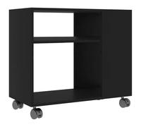vidaXL Tavolino Nero 70x35x55 cm in Legno Multistrato