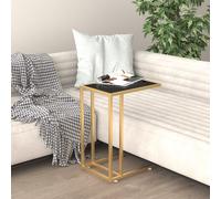 vidaXL Tavolino per Computer Nero 50x35x65 cm in Vetro Temperato