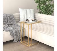 vidaXL Tavolino per Computer Trasparente 50x35x65 cm Vetro Temperato