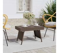vidaXL Tavolino Pieghevole Marrone 60x40x38 cm in Polyrattan