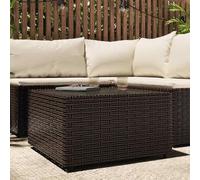 vidaXL Tavolino Quadrato da Giardino Marrone 50x50x30cm in Polyrattan