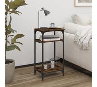 vidaXL Tavolino Rovere Fumo 40x30x75 cm in Legno Multistrato