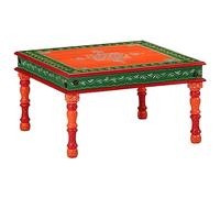 vidaXL Tavolino Salotto Arancione Dipinto a Mano Legno Massello Mango