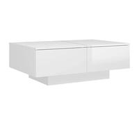 vidaXL Tavolino Salotto Bianco Lucido 90x60x31 cm in Legno Multistrato