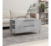 vidaXL Tavolino Salotto Grigio Cemento 102x44,5x50cm Legno Multistrato