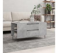 vidaXL Tavolino Salotto Grigio Cemento 102x44,5x50cm Legno Multistrato