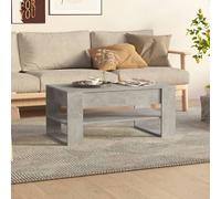 Tavolino salotto grigio cemento 102x55x45 cm legno multistrato