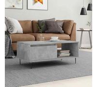 vidaXL Tavolino Salotto Grigio Cemento 90x50x36,5 cm Legno Multistrato