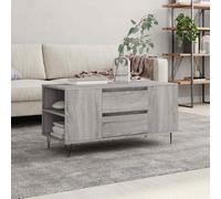 vidaXL Tavolino Salotto Grigio Sonoma 102x44,5x50 cm Legno Multistrato