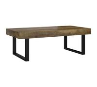 VIDAXL - Tavolino Salotto Marrone Scuro E Nero 120x60x40 Cm Mdf E Ferro