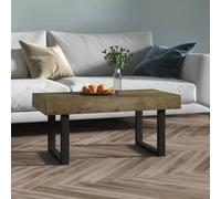 vidaXL Tavolino Salotto Marrone Scuro e Nero 90x45x40cm in MDF e Ferro