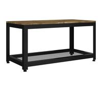 VIDAXL - Tavolino Salotto Marrone Scuro E Nero 90x45x45cm In Mdf E Ferro