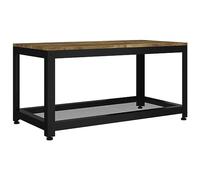 vidaXL Tavolino Salotto Marrone Scuro e Nero 90x45x45cm in MDF e Ferro
