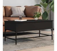 vidaXL Tavolino Salotto Nero 100x50x45 cm Legno Multistrato e Metallo
