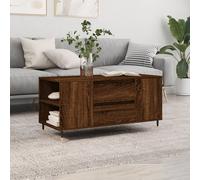 vidaXL Tavolino Salotto Rovere Marrone 102x44,5x50cm Legno Multistrato