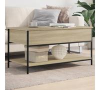 vidaXL Tavolino Salotto Rovere Sonoma 100x50x50 cm Multistrato Metallo