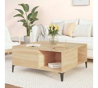 vidaXL Tavolino Salotto Rovere Sonoma 80x80x36,5 cm Legno Multistrato