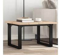 vidaXL Tavolino Salotto Telaio a O 70x70x40,5cm Legno Pino e Acciaio
