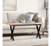 vidaXL Tavolino Salotto Telaio a X 110x40x45,5 cm Legno Pino e Acciaio
