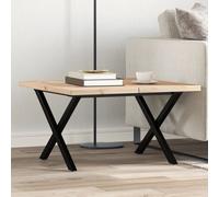 vidaXL Tavolino Salotto Telaio a X 60x60x40,5 cm Legno Pino e Acciaio