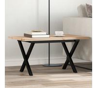 vidaXL Tavolino Salotto Telaio a X 80x50x40,5 cm Legno Pino e Acciaio