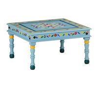 vidaXL Tavolino Salotto Turchese Dipinto a Mano Legno Massello Mango