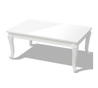 vidaXL Tavolino Tavolo da Caffè Sala Pranzo Salotto 100x60x42 cm Bianco Lucido