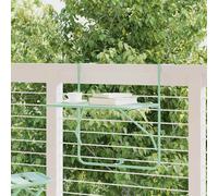 vidaXL Tavolo da balcone in metallo verde menta, superficie a rete, design rettangolare per esterni, resistente alle intemperie, 39,5 x 60 x 65 cm, capacità 100 kg