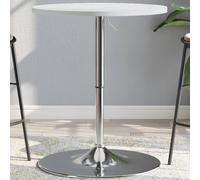 vidaXL Tavolo Bar Bianco 60x60x90 cm Legno Multistrato Acciaio Cromato