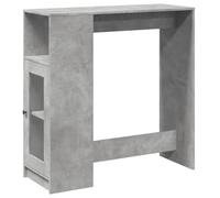 vidaXL Tavolo Bar con Rastrelliera Grigio 101x40x103,5 cm Multistrato, Tavolo Bar con ripiano, Tavolo Alto, Mobile da Bar, Tavolo Bar da Cucina