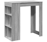 vidaXL - Tavolo Bar con Rastrelliera Grigio 102x50x103,5 cm Multistrato