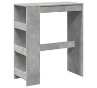 vidaXL Tavolo Bar con Rastrelliera Grigio 90x40x103,5 cm Multistrato, Tavolo Bar con ripiano, Tavolo Alto, Mobile da Bar, Tavolo Bar da Cucina