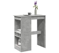 vidaXL Tavolo Bar con Rastrelliera Grigio 90x47,5x103,5 cm Multistrato, tavolo bar con ripiano, tavolo alto, mobile da bar, tavolo bar da cucina