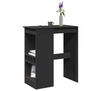 vidaXL Tavolo Bar con Rastrelliera Nero 90x47,5x103,5 cm Multistrato