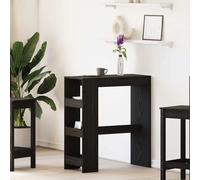 vidaXL Tavolo Bar con Rastrelliera Rovere Nero 90x40x103,5 cm, Tavolo Bar con ripiano, Tavolo Alto, Mobile da Bar, Tavolo Bar da Cucina, Tavolo da Bar