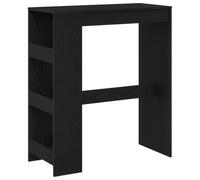 vidaXL Tavolo Bar con Rastrelliera Rovere Nero 90x40x103,5 cm