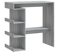 vidaXL Tavolo Bar con Ripiano Grigio Sonoma 100x50x101,5 cm