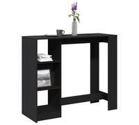 vidaXL - Tavolo Bar con Ripiano Nero 124x46x103,5 cm Legno Multistrato