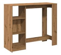 vidaXL Tavolo Bar con Ripiano Rovere 124x46x103,5 cm Multistrato, Tavolo Bar con ripiano, Tavolo Alto, Mobile da Bar, Tavolo Bar da Cucina