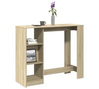vidaXL Tavolo Bar con Ripiano Rovere Sonoma 124x46x103,5cm Multistrato, Tavolo Bar con ripiano, Tavolo Alto, Mobile da Bar, Tavolo Bar da Cucina