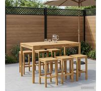 vidaXL Tavolo Bar da Giardino Bianco 147 x 88,5 x 105 cm