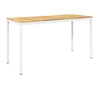 vidaXL Tavolo Bar da Giardino Bianco 196 x 80,5 x 105 cm