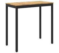 vidaXL Tavolo Bar da Giardino Bianco e Nero 108,5 x 55 x 105 cm