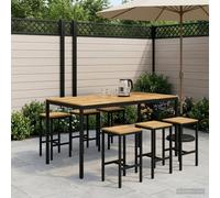 vidaXL Tavolo Bar da Giardino Bianco e Nero 196 x 100,5 x 105 cm