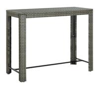 vidaXL Tavolo Bar da Giardino Elegante Moderno Robusto Arredi Tavola Mobili per Esterni Interni Arredamento Grigio 140,5x60,5x110,5 cm in Polyrattan