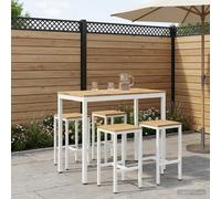 vidaXL Tavolo Bar da Giardino Bianco 108,5 x 55 x 105 cm